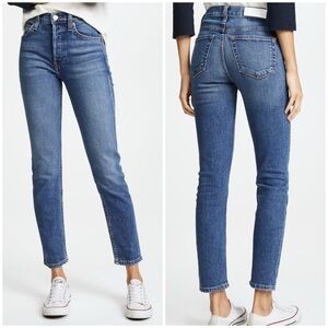 RE/DONE High Rise Comfort Stretch Ankle Crop Mid 70s